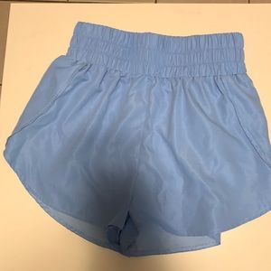 Sky blue high waisted running shorts
